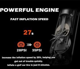 Resim Qicycle N3 Taşınabilir Elektrikli Hava Kompresörü Lastik Şişirme Pompası 150PSI Araç, Bisiklet, Scooter, Top, Balon 