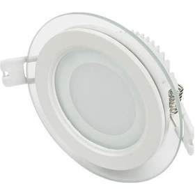 Resim Forlife 5 W Camlı Led Panel Yuvarlak Beyaz Gövde Beyaz Işık Fl-2120 3 Adet Beyaz Işık 