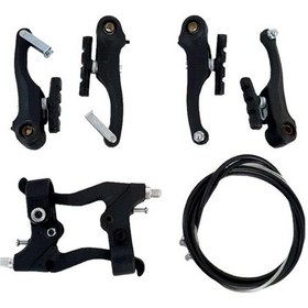 Resim V-brake Fren Takımı Full Set Plastik Siyah 