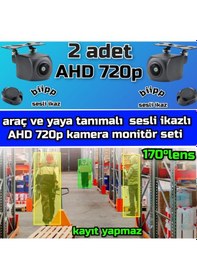 Resim 7'' Kayıtsız Ekran 2 Ad Araç Ve Yaya Tanıma Sesli İkazlı Kamera 