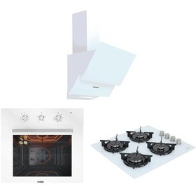 Resim Ukinox Yoga - Felix 60 - Hawk Modern 60 Beyaz Ankastre Set 