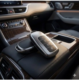 Resim Chery Omoda 5 Tiggo 7 Tiggo 8 Tiggo 8 Pro Uyumlu Smart 3 Buton Silikon Oto Anahtar Kumanda Kabı Kılıf Gri 