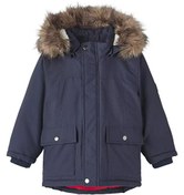 Resim Name İt Lacivert Erkek Bebek Kapüşonlu Normal Bel Kürklü Mont NMMMARLIN PARKA JACKET PB 