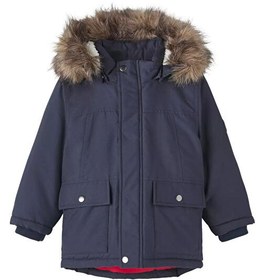 Resim Name İt Lacivert Erkek Bebek Kapüşonlu Normal Bel Kürklü Mont NMMMARLIN PARKA JACKET PB 