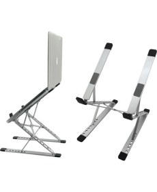 Resim River Kaliteli Tok Alüminyum Dizüstü Bilgisayar Notebook Standı Yüksekliği Ayarlanabilir 30CM Maksimum Yükseklik Stand Taşınabilir Yükseltici MacBook Uyumlu Tüm Dizüstü Bilgisayar 10-16 Inç N8 