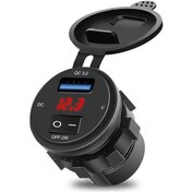 Resim Kebiduusb 18w Qc3.0 Hızlı Şarj Adaptörü Led Voltmetreli Araç Şarj Cihazı Dc12v-24v Su Geçirmez Abdistribütör Garantili 