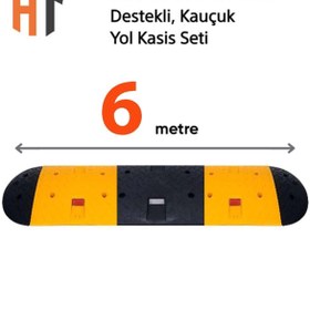 Resim Hayat Trafik Destekli, Kauçuk Yol Kasisi Seti 6 Metre 