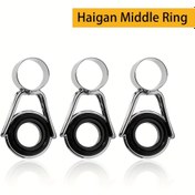 Resim 9 adet Paslanmaz Kılavuz Halkalı Balıkçılık Çubuğu Ucu Değiştirme - Atma ve Deniz Çubukları için Taşınabilir ve Sert - Temel Balıkçılık Malzemesi 