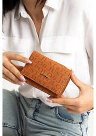 Resim Just Polo Kadın Bol Kartlık Ve Kağıt Para Bölmeli Bölmeli Fermuarlı & Kapaklı Cüzdan Shopper Taba 
