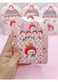 Resim Apple Elma Tavşan Ayraçlı A6 Not Defteri 10x15 Cm - Parti Tavşan 