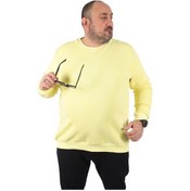 Resim Starbattal Büyük Beden Sweatshirt V Design 22742 Sarı 