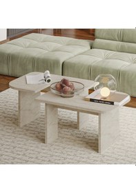 Resim Iris Modüler Orta Sehpa Modern Tasarım, Çok Amaçlı Kullanım Sehpa Traverten 