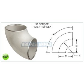 Resim Paslanmaz Krom Patent Dirsek 90° 316 Kalite (Ölçü Seçiniz) 