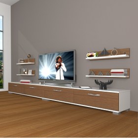 Resim Decoraktiv Eko 360r Slm Tv Ünitesi Tv Sehpası - Beyaz - Ceviz 