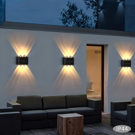 Resim 2 Adet Güneş Enerjili Duvar Lambaları, Dış Mekan Veranda, Manzara Alanı, Villalar ve Bahçe Dekoratif Işıklar, Ev Peyzaj Aydınlatması, Kablosuz Elektrik Gerektirmez 