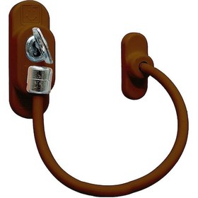 Resim 1 Adet Çelik Halatlı Pvc Kapı Pencere Emniyet Kilidi - Pencere Çocuk Emniyet Kilidi - Kahverengi 