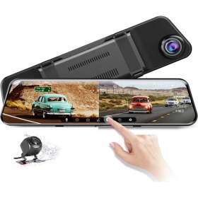 Resim Mpıa Uyumlu Dikiz Aynası Araç Kamerası 10" Ekran Tam Ekran Full Hd 1080P Ekranlı Geri Görüş Kameras 