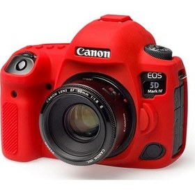 Resim Easycover Canon 5D Mark IV Silikon Kılıf Ecc5Dıvr (Kırmızı) 
