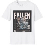 Resim Düşmüş Melek Grafik Tişört: Unisex Yumuşak Pamuk. 