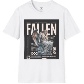 Resim Düşmüş Melek Grafik Tişört: Unisex Yumuşak Pamuk. 