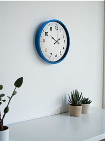 Resim Büro Ev Ofis Hediyesi İçin 36cm Mavi Tip Dekor Duvar Saati Diğer 