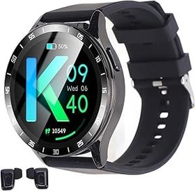 Resim Kulaklık Spor Saati, 8762D IP67 Kulaklıklı su Geçirmez akıllı Saat, 2'den 2 Fitness Izleyicisi, NFC Fonksiyonlu Kalp atış hızı monitörü, 4.4 Ve üstü, 1.39 inç 