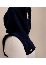 Resim Kemzey Handmade El Yapımı Balaklava, Örgü Şapkalı Boyunluk , Yünlü Şapka Siyah 