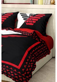 Resim Marka Nevresim Takımı Çift Kişilik Pamuklu Saten Kumaş 6 Parça 3d Dijital Baskı Duvet Cover Set Model No:8 Renkli 