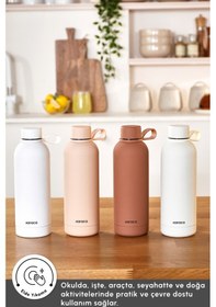 Resim Karaca Aly Soft Touch Çelik Sızdırmaz Termos 500 Ml Beyaz Beyaz 