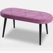 Resim MyMassa Bench Jerika Kumaş Siyah Ayak 