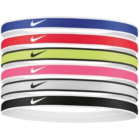 Resim Nike N.100.2021.655.os Swoosh Sport Headbands 6 Pk Tipped Unisex Saç Bandı 
