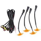 Resim RelicRealm [fiş ve Play] Araba LED Ön Izgara Füme Amber Işık Gündüz Koşu Lambası Evrensel Pikap Suv Kamyon Sedan (Yurt Dışından) 
