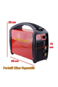 Resim Badem10 İnverter Demir Metal Kaynak Makinesi 160 Amper 4.8 KW Makina Kaynağı Bazik Elektrot Pens Maske 