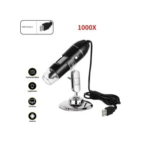 Resim Dijital Usb Mikroskop 1000x Zoom Electronic Magnifier Fotoğraf Ve Video Kayıtlı 