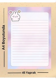Resim Minik Tavşanlı Setimiz A4 Çizgili-a5 Günlük Planlayıcılı Bloknot Notepad Okul Planner Çok Renkli 