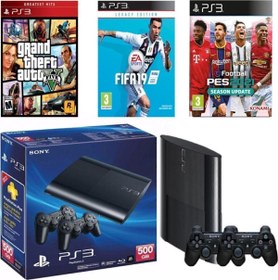 Resim 2. El Ps3 500 Gb 2 Adet Sıfır Kol Super Slim 55 Digital Oyun 