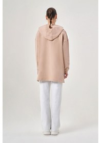 Resim İncili Bej Sweatshirt Bej 