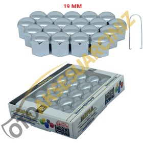 Resim A Kalite Mefsa Bijon Kapağı Düz 19 Mm Krom 20 Li Set 