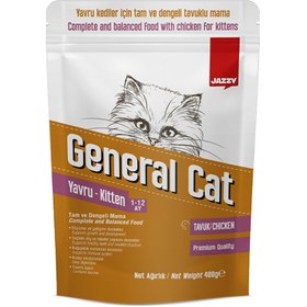 Resim Jazzy General Cat Yavru Kedi Maması Tavuklu 400 Gr 