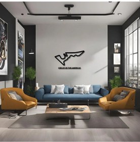 Resim Şık Metal Tablo Amerika Grand Prix Metal Duvar Tablosu Formula 1 