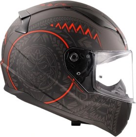Resim Ls2 Rapıd Takaroa Mat Siyah-Kırmızı Kask 