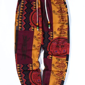 Resim Erkekler için Vibrant Çiçek Desenli Hafif, Esnek Olmayan, Düzenli Uygun, Bağcıklı Bel, Günlük Kullanım, Hafta Sonu Giyimi, Casual Kıyafet | Vibrant Desenli Pantolon | Bağcıklı Bel, Büyük Beden Pantolon 