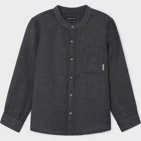 Resim Erkek Çocuk Gömlek - Siyah Gri 