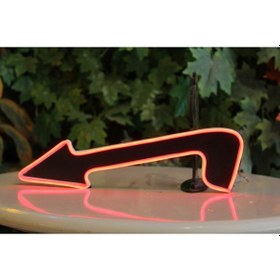 Resim Neon Tabela Neon Dekoratif Duvar Aydınlatması Yönlendirme Ok Renkli 