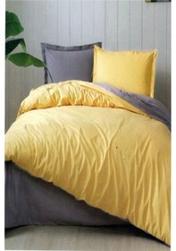 Resim Colormix Çift Kişilik Nevresim Takımı Hardal Renkli 