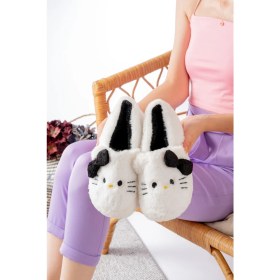 Resim Yumuşak Tüylü Peluş Panduf Terlik Ev Kadın Panduf 