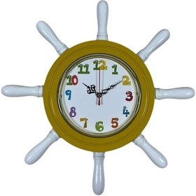Resim Büro Ev Ofis Hediyesi İçin Sarı Çocuk Odası Kavelalı Dümen Duvar Saati Diğer 