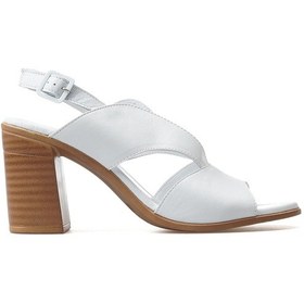 Resim Venüs Kadın Hakiki Deri Ortopedik Taban Topuklu Günlük Sandalet 36-40 24y 24381500y Z Beyaz Beyaz 
