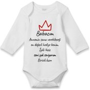 Resim Tuğbababy Bebek Beyaz Biricik Kızın Baskılı Zıbın Beyaz 