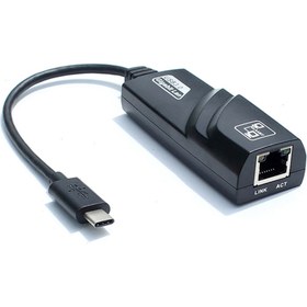 Resim Type-c Usb Rj45 Ethernet 10/100/1000 Çevirici Adaptör Type C Rj45 USB 3.1 Arayüzü (USB-C) Gigabit 